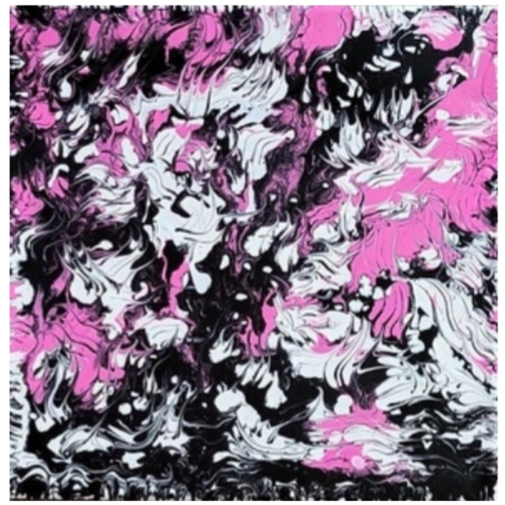 Hand Crafted Abstract Design 12x12 Inches Canvas Painting - Picture 4 of 4